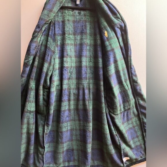 Polo Ralph Lauren microfiber soft Plaid Housecoat Robe Sz L/XL - Picture 14 of 14